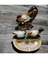 VTG &#39;37 Texas Pan Am Expo Wilfred Chicken Figures Shaker Ashtray - $24.19