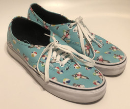 Vans 721356 Blue Cats In The Pool Beach Ball Shoes Women’s Size 9 Men&#39;s 7.5 - £11.41 GBP