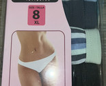 Inteco Intimates ~ 3-Pair Womens Bikini Underwear Cotton Blend (A) ~ 8/XL - £17.31 GBP