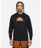 Nike Men&#39;s Jordan Jumpman Long-sleeve T-shirt Black Size M DH8806-010 - £40.21 GBP