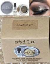 Stila Magnificent Metals Foil Finish Eye Shadow Vintage Black Gold &amp; Primer New - £4.42 GBP