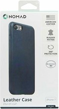 NEW Nomad iPhone 8/7 Midnight BLUE Horween LEATHER 360 Case Patina Minimal Apple - £9.76 GBP