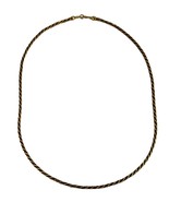 Trifari Rope Chain Necklace Gold Black 54838 - £14.24 GBP