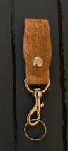 Heavy Leather Belt Loop Key Ring/Chain/ Key Fob Holder Snap & Swivel Hook USA image 2