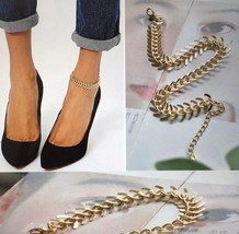 Womens Gold Fishbone Chain Anklets Ankle Bracelet Foot Jewelry - £7.47 GBP