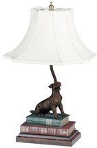 Sculpture Table Lamp Dog Jack Russell Terrier Hand Painted USA Made OK Casting - £378.86 GBP