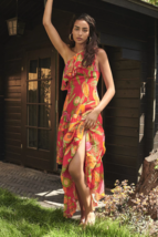 Nwt $298 Anthropologie Papayas ONE-SHOULDER Maxi Dress By Farm Rio Xs - £104.54 GBP