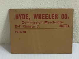 1936 HYDE WHEELER &amp; CO COMMISSION MERCHANTS~ BOSTON, MA - $8.86