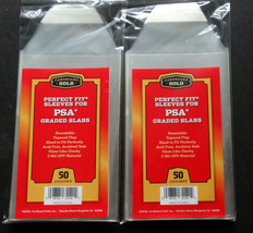 100 Cardboard Gold Perfect Fit Sleeves for PSA Graded Slabs - £11.93 GBP