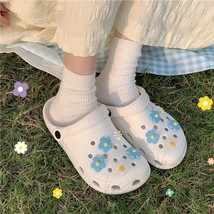 H slipper cute cartoon flower deco for hole shoes antislip thicken shoes for women 2021 thumb200