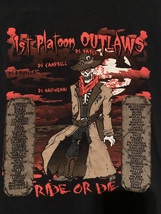 Vintage Charlie Co. 1st Platoon Outlaws Adult Size L Black Short Sleeve Tee - £12.17 GBP