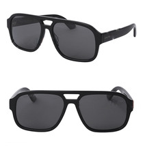 GUCCI 0925 Black Logo Polarized Aviator Unisex Sunglasses GG0925S 005 Pilot - £231.44 GBP