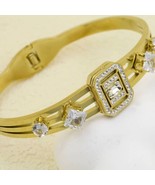 18k Layered Real gold Filled Women’s Bangles With Diamond!! Size 7 - $19.22 CAD