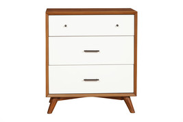 Melbourne 3 Drawer Two Tone Chest, Acorn/White - $16,593.57 MXN
