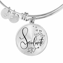 Express Your Love Gifts Soulmate Stainless Steel or 18k Gold Circle Bangle Brace - £24.49 GBP