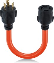 30 Amp Twist Lock 3 Prong To 4 Prong Generator Plug Adapter Connects, 30R Female - £24.68 GBP