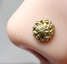 Indisch Messing Nasenstecker Antik Gold Finish Nasen Ring Verdreht L Biegung - £14.28 GBP