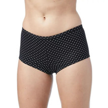 No Boundaries Women&#39;s Cotton Boyshort Panties Size X-SMALL Black W Dots - £8.95 GBP
