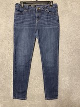 Simply Vera Women&#39;s Blue Denim Jeans 6 Vera Wang Skinny Mid Rise Casual ... - £8.10 GBP