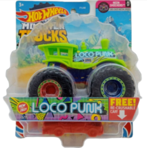 2021 Hot Wheels Monster Trucks LOCO PUNK 13/75 Truck Giant Neon Shockers 2/7 - £21.14 GBP