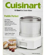 Cuisinart 1.5 QT Ice Cream Maker with Easy Clean Paddle - CIM-46PC - Whi... - $1,693.38 MXN