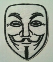 Anonymous Vendetta Guy Fawkes Anarchy~Patch~3 1/4&quot; x 2 1/2&quot;~Sew or Iron On - £3.03 GBP