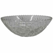 Vintage Anchor Hocking Early American Prescut Star Glass Serving Bowl 10... - $9.87