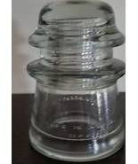 VINTAGE, HEMINGRAY 17 CLEAR GLASS INSULATOR 24-41, MADE IN USA - $22.44