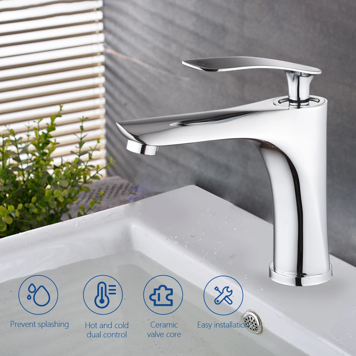  bathroom chrome faucet bra deck mounted hot cold water mixer taps single handle single thumb200