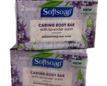 4 Bars Softsoap Caring Body Bar Lavender Scent Moisturizing Soap 3.2 Oz.... - $14.95