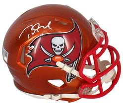 Tom Brady Autographed Tampa Bay Buccaneers Mini Speed Flash Helmet Fanatics - £1,617.97 GBP