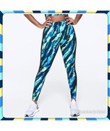 Victoria’s Secret Pink Blue Static Multicolor Black Compression V Leggin... - $39.99