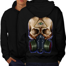 Skull With Mask Sweatshirt Hoody Illuminati Men Hoodie Back - $20.99