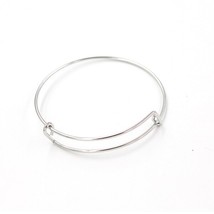 1.6mm Wire Stainless Steel Expandable Bracelet Base Adjustable Blank Bangle DIY  - £74.35 GBP