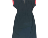 HELMUT LANG Femmes Robe Midi V-Neck Solide Noire Taille US 4 E06HW604 - £177.43 GBP