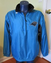 NFL Carolina Panthers Reversible Pullover Jacket Polar Fleece Windbreaker LARGE - £19.49 GBP