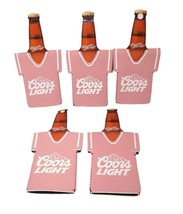 5 Piece Lot - Coors Light Drink Koozie - Bottle Beer Neoprene Pink Holders - $10.00