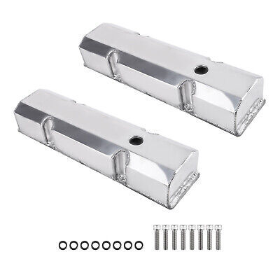 1pair Fabricated Aluminum Tall Valve Covers For Small Block Chevy 327 350 V8