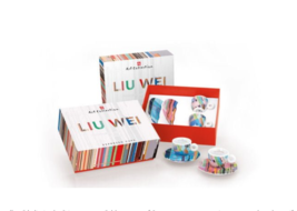 ILLY ART COLLECTION Coffee Set by Liu Wei - 2 Cappuccino + 2 Saucers - $369.95