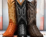 Mens Crocodile Boots Rodeo Cowboy Western Back Cut Pattern Genuine Leath... - £85.70 GBP