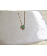 Department Store 18k Gold/SS Plated Pave Emerald Pendant Necklace R501$100 - $1,827.79 MXN