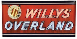 Willys Logo Neon Image Advertising Metal Sign (not real neon) - £54.33 GBP