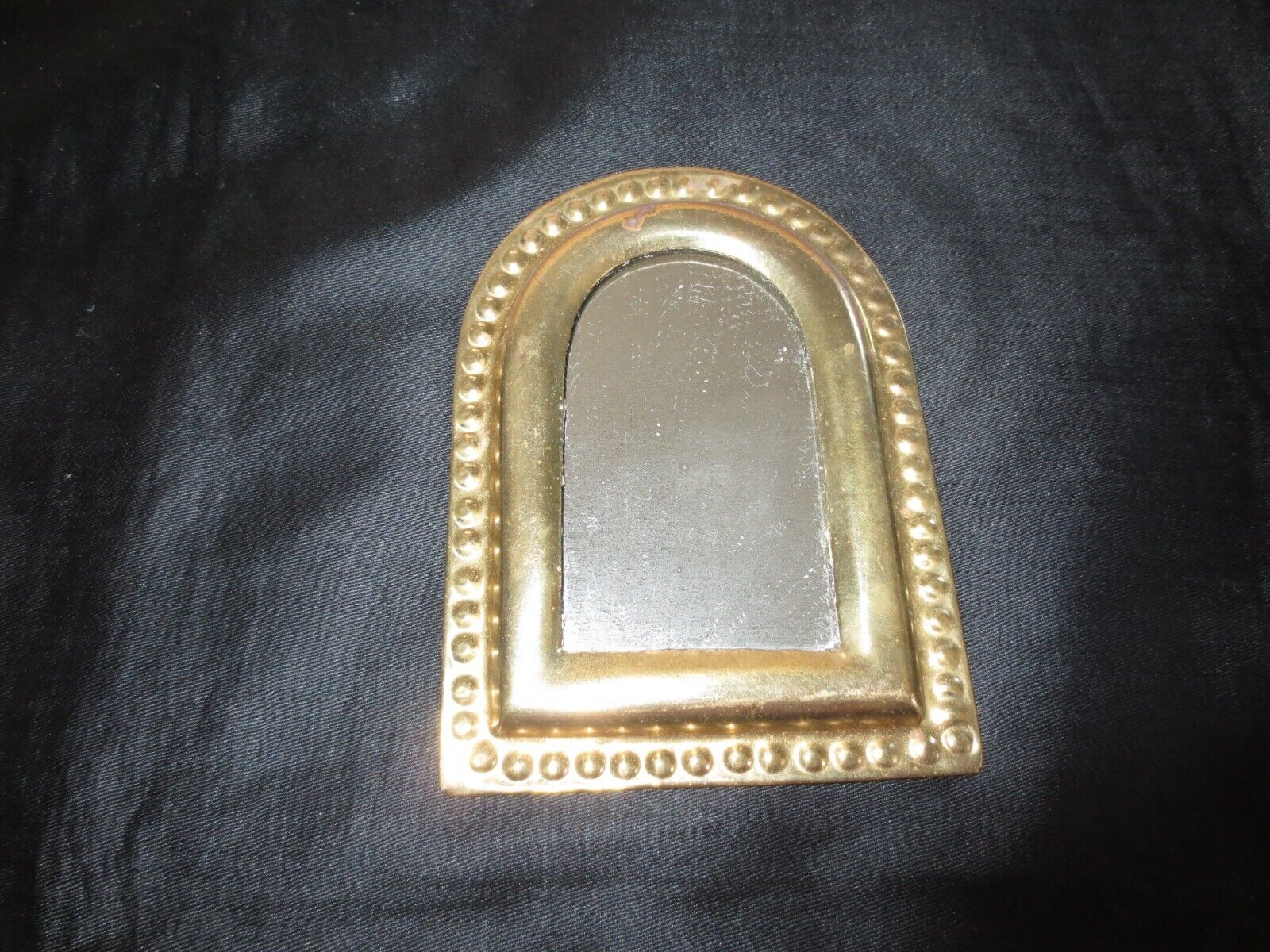4" Solid Brass MIRROR WALL PLAQUE - Actual 3-1/8" x 4-1/4" - Made in India - $12.00