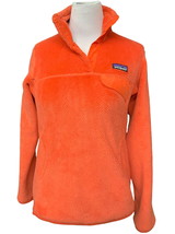 Patagonia Re-Tool Polartec fleece orange pullover kangaroo pouch top size small - £34.14 GBP
