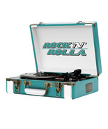 Rock &#39;n&#39; Rolla Premium Rechargeable Portable Briefcase Turntable with Bl... - £53.35 GBP