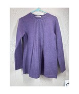 Soft Surroundings Sydney Sweater Flared Cable Pullover Wool Blend Size P... - $53.90 CAD