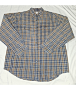 CARHARTT Men’s Large Regular Fit Long Sleeve Plaid Button Up Cotton Shir... - £12.16 GBP