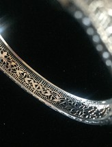 Vintage 20s J.H. Peckham rhodium plated filigree bracelet with buckle detail image 5