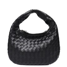 CR  Design Vegan Leather Hobo Bag Handmade Woven Casual Female Handbag Fashion S - £158.23 GBP