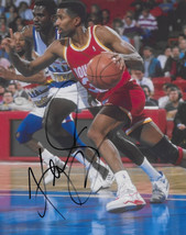 Kenny Smith signed Houston Rockets basketball 8x10 photo Proof COA autographed - £62.63 GBP